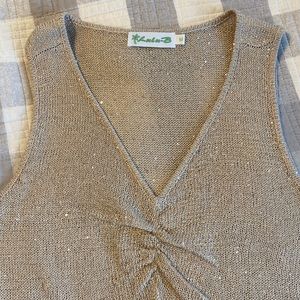 Beige colored dressy tank